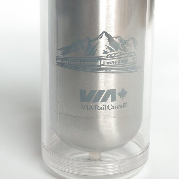 VIA RAIL Canada Stainless Steel Water Bottle BNIP Train Travel Bottle - Picture 2 of 12